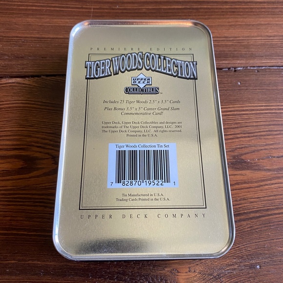 Tiger Woods Golf Cards Collection Tin Sealed Premiere Edition Upper Deck - Picture 10 of 10